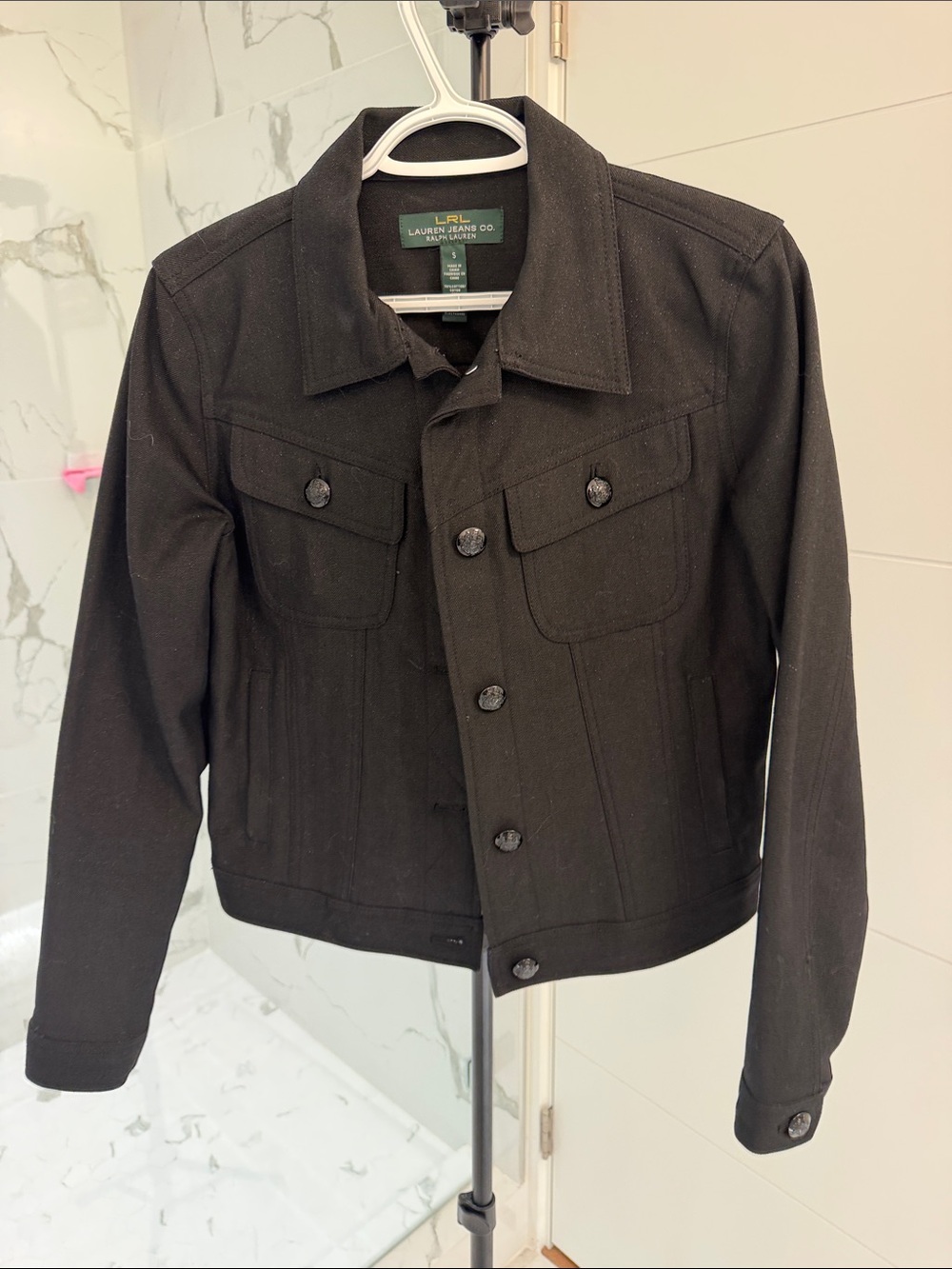 Ralph Lauren Black Denim Trucker Jacket